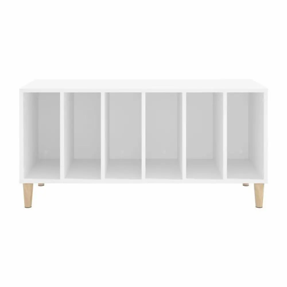 Meuble Vinyle pour Platine Blanc 100 cm 6 Compartiments | Cevro