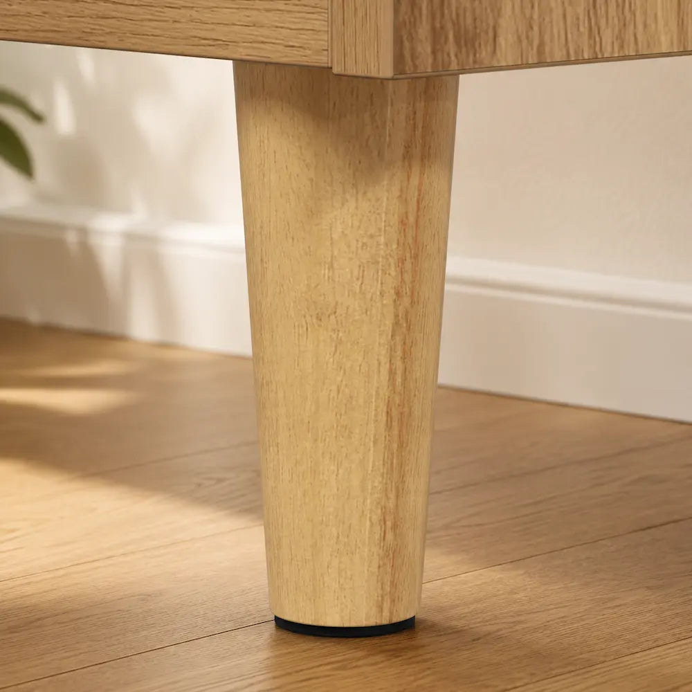 Meuble Vinyle pour Platine Chêne Artisanal 121 cm | Vaska