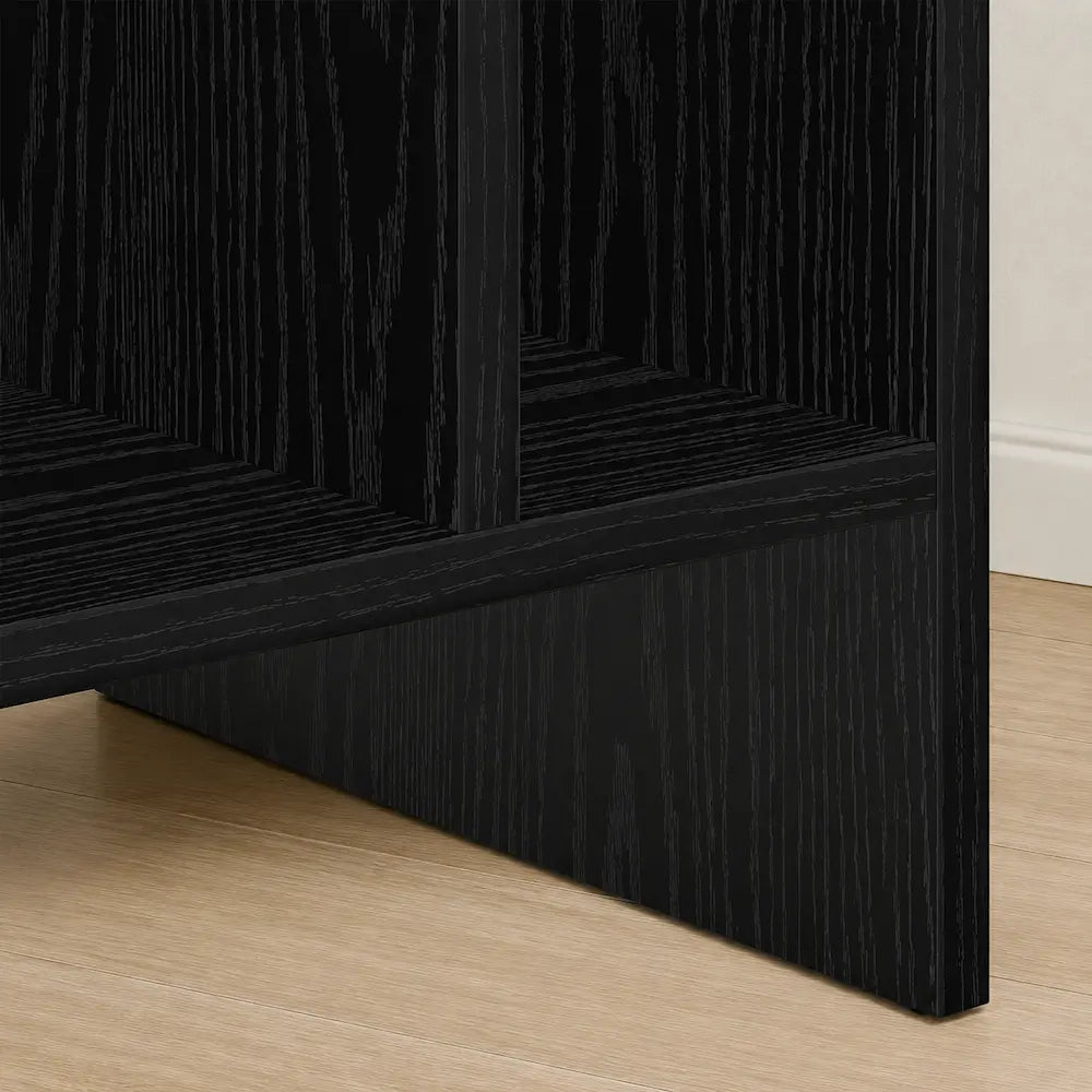 Meuble Vinyle pour Platine Chêne Noir 78,5 cm | Noxis