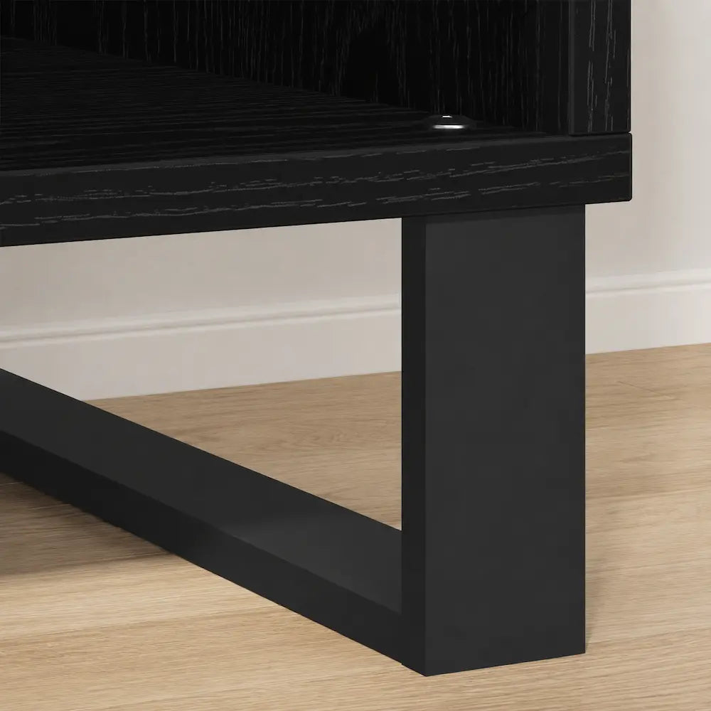 Meuble Vinyle pour Platine Chêne Noir Vertical 85 cm | Verto