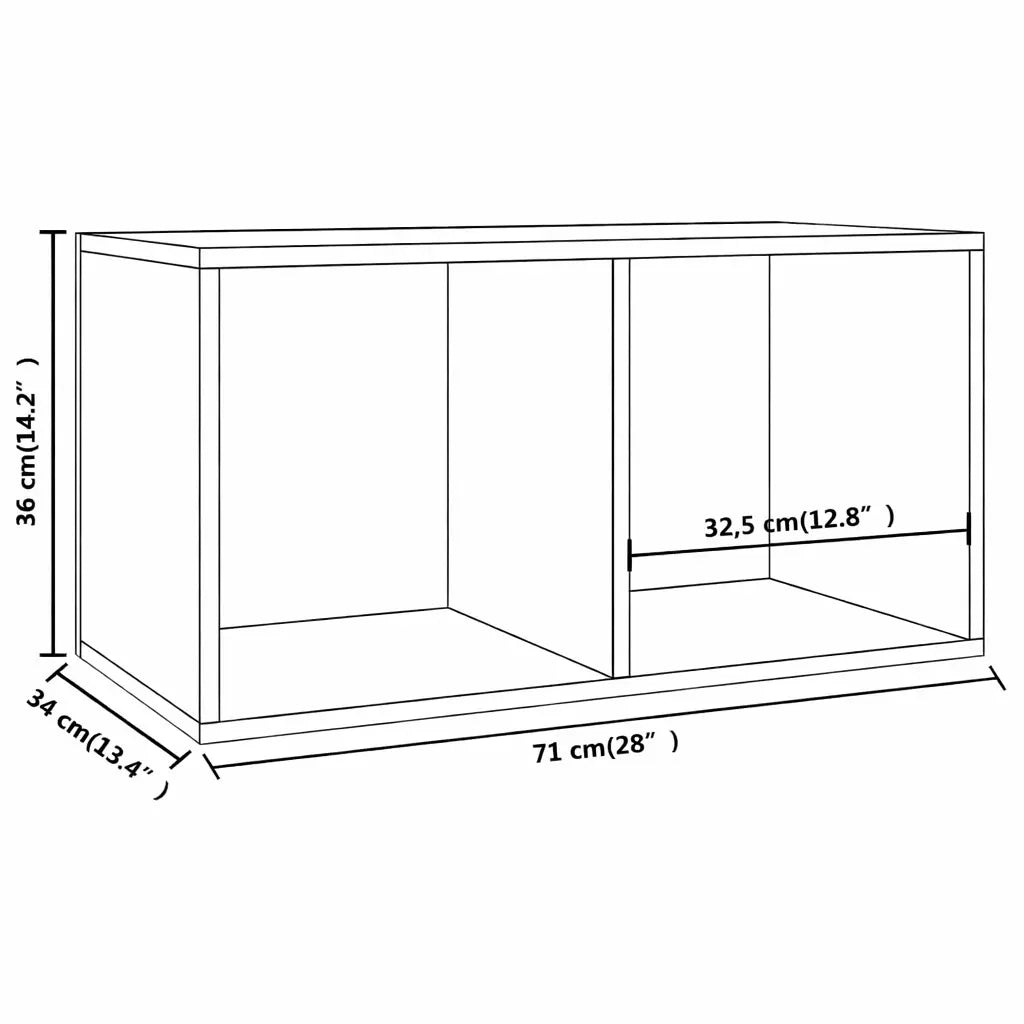 dimensions meuble vinyle en bois noir