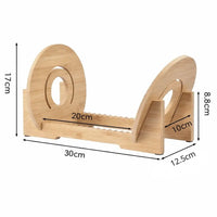 dimensions de Rangement en bambou pour disques vinyles 33 tours 