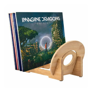 Rangement en bambou pour disques vinyles 33 tours 
